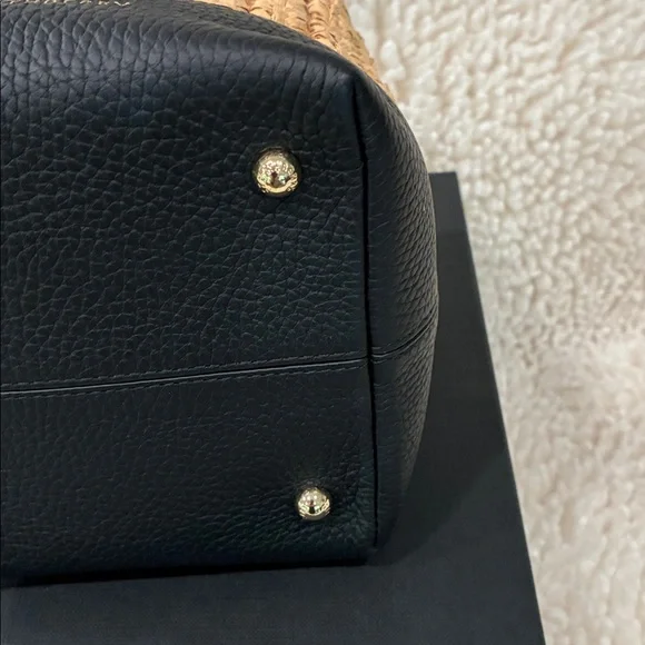 Strathberry Raffia/Black leather Osette - Picture 6 of 11